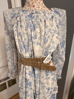Wallflower Blue and Cream Floral Summer Dress